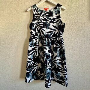 Joe Fresh Black and White Floral Dress Size M Sleeveless